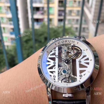 Replica Corum Golden Bridge SS White Watch - AAA Quality